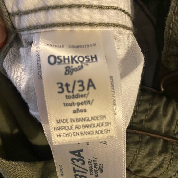 OshKosh B'gosh Green Blue Plane Details Kids Overalls - Picture 4 of 4